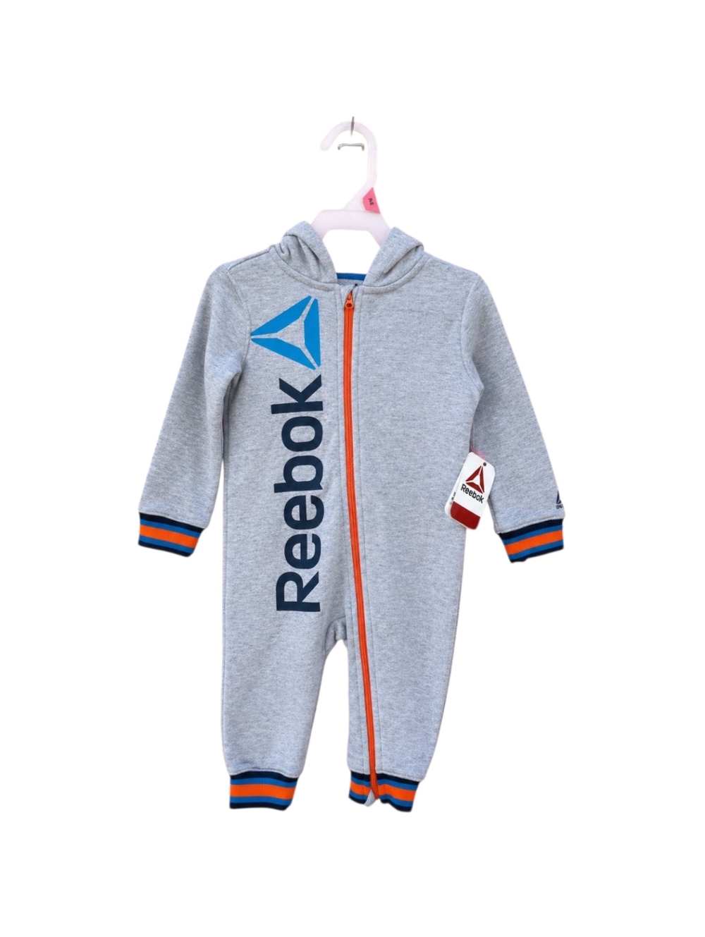 Reebok Gray and Blue Kids Footie